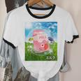 Frutiger Aero Aesthetic Tech Kawaii Strawberry Milk Fishes Unisex Cotton Ringer T-Shirt Frutiger Aero Aesthetic Tech Kawaii Strawberry Milk Fishes Unisex Cotton Ringer T-Shirt