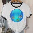 Frutiger Aero Aesthetic Tech Orb Fishes Raglan Baseball Tee Unisex Cotton Ringer T-Shirt