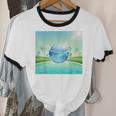 Frutiger Aero Y2k Aesthetic Palm Trees Cyber Beach World Unisex Cotton Ringer T-Shirt Frutiger Aero Y2k Aesthetic Palm Trees Cyber Beach World Unisex Cotton Ringer T-Shirt