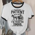 Funny Fathers Day Funny Please Be Patient I'm From The 1900s Unisex Cotton Ringer T-Shirt