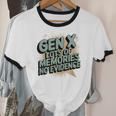 Gen X Lots Of Memories No Evidence Nostalgia Throwback Quote Premium Tri-Blend Unisex Cotton Ringer T-Shirt