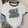 Gen X Lots Of Memories No Evidence Nostalgia Throwback Quote Unisex Cotton Ringer T-Shirt Gen X Lots Of Memories No Evidence Nostalgia Throwback Quote Unisex Cotton Ringer T-Shirt