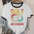 Gen X Lots Of Memories No Evidence Retro Nostalgia Humor Unisex Cotton Ringer T-Shirt