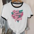 Girls Just Wanna Have Fun Retro 80s Nostalgia Night Out Unisex Cotton Ringer T-Shirt
