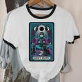 Gothic Girl Tarot Card Introverted Reader And Reading Unisex Cotton Ringer T-Shirt Gothic Girl Tarot Card Introverted Reader And Reading Unisex Cotton Ringer T-Shirt