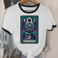 Gothic Girl Tarot Card Introverted Reader And Reading Unisex Cotton Ringer T-Shirt