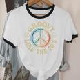 Groovy Like The 70s Peace Aesthetic Nostalgia 1970's Retro Unisex Cotton Ringer T-Shirt Groovy Like The 70s Peace Aesthetic Nostalgia 1970's Retro Unisex Cotton Ringer T-Shirt