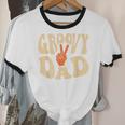 Groovy Dad 70s Aesthetic Nostalgia 1970's Retro Dad Unisex Cotton Ringer T-Shirt