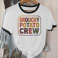 Grouchy Potato Crew Introvert Sarcasm Unisex Cotton Ringer T-Shirt