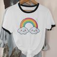 I Hate Everybody Rainbow Sarcastic Grumpy Introvert Unisex Cotton Ringer T-Shirt