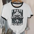I Hate Everyone Introvert Anti-Social Dark Humor Unisex Cotton Ringer T-Shirt