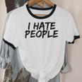 I Hate People Graffiti Introverts Meme Loner Unisex Cotton Ringer T-Shirt I Hate People Graffiti Introverts Meme Loner Unisex Cotton Ringer T-Shirt