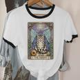 The Hermit Cat Tarot Card Introvert By Georgi Unisex Cotton Ringer T-Shirt