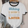 Hiking Now Minimal Socializing Introvert Vintage Unisex Cotton Ringer T-Shirt Hiking Now Minimal Socializing Introvert Vintage Unisex Cotton Ringer T-Shirt