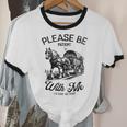 Horse Please Be Patient With Me I'm From The 1900s Unisex Cotton Ringer T-Shirt
