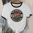 Hotrod Custom Car Automotive Nostalgia Distressed Premium Tri-Blend Unisex Cotton Ringer T-Shirt