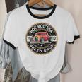 Hotrod Custom Car Automotive Nostalgia Distressed Unisex Cotton Ringer T-Shirt