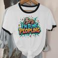 I'm Done Peopling Introvert Sloth Unisex Cotton Ringer T-Shirt I'm Done Peopling Introvert Sloth Unisex Cotton Ringer T-Shirt