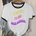 I'm Just Social Distancing Introvert Funny Unisex Cotton Ringer T-Shirt I'm Just Social Distancing Introvert Funny Unisex Cotton Ringer T-Shirt