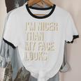 I'm Nicer Than My Face Looks Introverted Introverts Unisex Cotton Ringer T-Shirt I'm Nicer Than My Face Looks Introverted Introverts Unisex Cotton Ringer T-Shirt