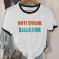 I'm Not Anti-Social But I'm Selective Introvert Unisex Cotton Ringer T-Shirt I'm Not Anti-Social But I'm Selective Introvert Unisex Cotton Ringer T-Shirt