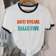 I'm Not Anti-Social But I'm Selective Introvert Unisex Cotton Ringer T-Shirt I'm Not Anti-Social But I'm Selective Introvert Unisex Cotton Ringer T-Shirt