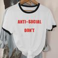 I'm Not Antisocial I Just Don't Like You Introvert Unisex Cotton Ringer T-Shirt I'm Not Antisocial I Just Don't Like You Introvert Unisex Cotton Ringer T-Shirt