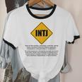 INTJ Warnings Architect Personality Type Introvert Unisex Cotton Ringer T-Shirt