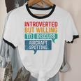 Introvert Aircraft Spotting Lovers Men & Women Unisex Cotton Ringer T-Shirt