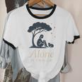 Introvert Alone Is Enough Social Battery Low Antisocial Unisex Cotton Ringer T-Shirt