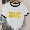 Introvert Antisocial Chicken Nugget Lover Foodie Unisex Cotton Ringer T-Shirt