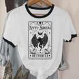 Introvert Apparel Emporium Mothman Tarot Card Antisocial Butterfly Cryptozoologist -Adults Grey Unisex Cotton Ringer T-Shirt Introvert Apparel Emporium Mothman Tarot Card Antisocial Butterfly Cryptozoologist -Adults Grey Unisex Cotton Ringer T-Shirt