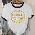 Introvert Approach With Caution For Introverted People Unisex Cotton Ringer T-Shirt
