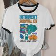 Introvert Book Lover Introvert Survival Kit Unisex Cotton Ringer T-Shirt Introvert Book Lover Introvert Survival Kit Unisex Cotton Ringer T-Shirt