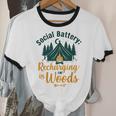 Introvert Camping Social Battery Recharging In The Woods Unisex Cotton Ringer T-Shirt Introvert Camping Social Battery Recharging In The Woods Unisex Cotton Ringer T-Shirt
