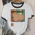 Introvert Capybara Rodent Animal Lover Antisocial Retro Unisex Cotton Ringer T-Shirt