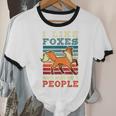 Introvert Fox Animal Lover Saying Loner Antisocial Unisex Cotton Ringer T-Shirt