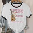 Introvert Guitarist Expressing Words Through Guitar Melody Unisex Cotton Ringer T-Shirt Introvert Guitarist Expressing Words Through Guitar Melody Unisex Cotton Ringer T-Shirt