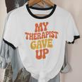 Introvert Humor My Therapist Gave Up Sarcastic Unisex Cotton Ringer T-Shirt Introvert Humor My Therapist Gave Up Sarcastic Unisex Cotton Ringer T-Shirt