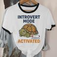 Introvert Mode Activated Low Social Battery Box Turtle Unisex Cotton Ringer T-Shirt Introvert Mode Activated Low Social Battery Box Turtle Unisex Cotton Ringer T-Shirt
