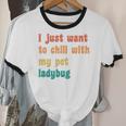 Introvert Pet Ladybug Mom Unisex Cotton Ringer T-Shirt