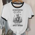 Introvert Read Spicy Books Lover Bookworm Skeleton Reading Unisex Cotton Ringer T-Shirt Introvert Read Spicy Books Lover Bookworm Skeleton Reading Unisex Cotton Ringer T-Shirt