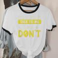 Introvert Tips On How To Talk To Me Please Don't Antisocial Unisex Cotton Ringer T-Shirt