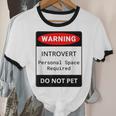Introvert Warning Danger Do Not Pet Disturb Anti-Social Unisex Cotton Ringer T-Shirt Introvert Warning Danger Do Not Pet Disturb Anti-Social Unisex Cotton Ringer T-Shirt