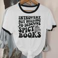 Introvert But Willing To Discuss Spicy Books Unisex Cotton Ringer T-Shirt Introvert But Willing To Discuss Spicy Books Unisex Cotton Ringer T-Shirt