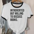 Introverted Bookworm Books Introvert Unisex Cotton Ringer T-Shirt Introverted Bookworm Books Introvert Unisex Cotton Ringer T-Shirt