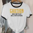 Introverted Does Not Play Well Competitive Athletic Unisex Cotton Ringer T-Shirt