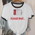 Introverted Please Wait Introvert Saying Sarcasm Unisex Cotton Ringer T-Shirt