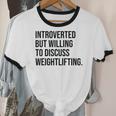 Introverted Weightlifter Gym Weightlifting Introvert Unisex Cotton Ringer T-Shirt Introverted Weightlifter Gym Weightlifting Introvert Unisex Cotton Ringer T-Shirt