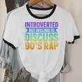 Introverted But Willing To Discuss 90's Rap Unisex Cotton Ringer T-Shirt Introverted But Willing To Discuss 90's Rap Unisex Cotton Ringer T-Shirt